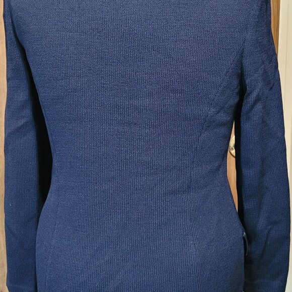 St. John By Marie Gray Evening Navy Blue Santana Knit Size 6 Jacket Evening Wear - Picture 4 of 5